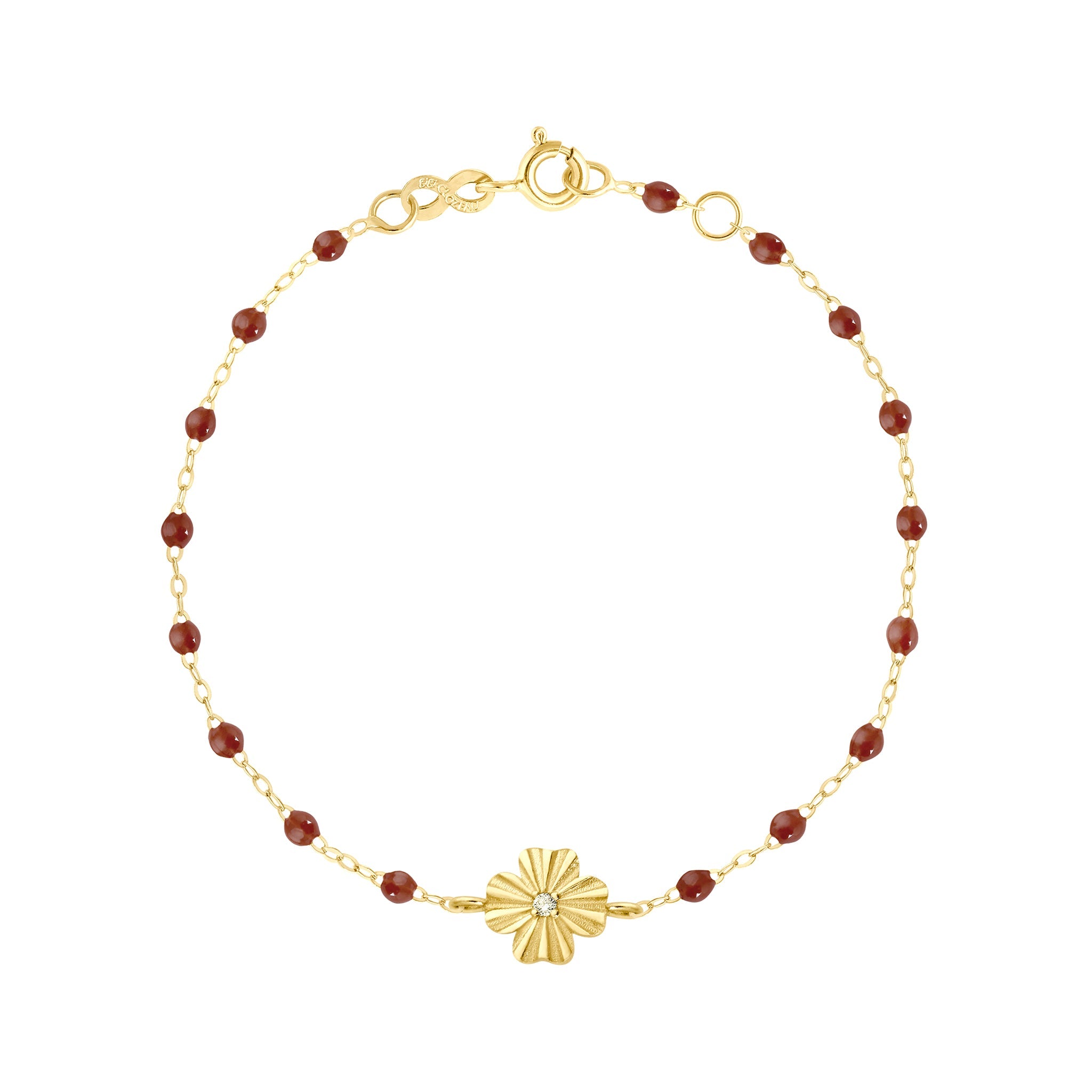 Gigi Clozeau - Clover Lumière Moka Diamond Bracelet, Yellow Gold, 6.7"