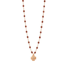 Gigi Clozeau - Clover Lumière Moka Diamond Necklace, Rose Gold, 16.5"
