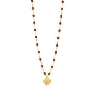 Gigi Clozeau - Clover Lumière Moka Diamond Necklace, Yellow Gold, 16.5"