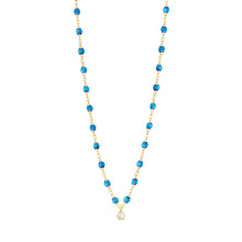 Gigi Clozeau - Gigi Supreme Classic 1 Diamond Necklace, Azur, Yellow Gold, 16.5"