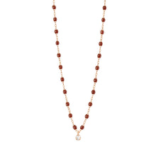 Gigi Clozeau - Gigi Suprême Classic 1 Diamond Necklace, Moka, Rose Gold, 16.5"