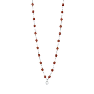Gigi Clozeau - Gigi Suprême Classic 1 Diamond Necklace, Moka, White Gold, 16.5"