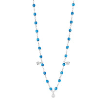 Gigi Clozeau - Gigi Supreme Classic 3 Diamond Necklace, Azur, White Gold, 17.7"