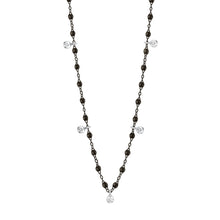 Gigi Clozeau - Gigi Supreme Classic 5 Diamond Necklace, Black, Black Gold, 17.7"