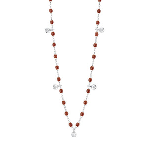 Gigi Clozeau - Gigi Suprême Classic 5 Diamond Necklace, Moka, White Gold, 17.7"
