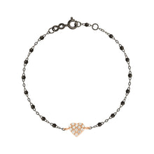 Gigi Clozeau - In Love Diamond Black Bracelet, Black and Rose Gold, 6.7"