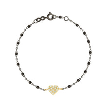 Gigi Clozeau - In Love Diamond Black Bracelet, Black and Yellow Gold, 6.7"