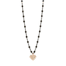 Gigi Clozeau - In Love Diamond Black Necklace, Black and Rose Gold, 16.5"