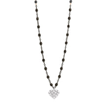 Gigi Clozeau - In Love Diamond Black Necklace, Black and White Gold, 16.5"