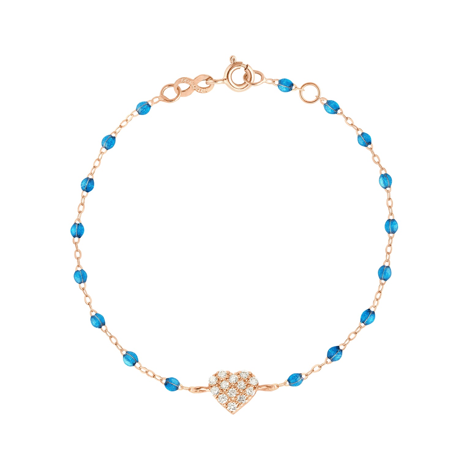 Gigi Clozeau - In Love Diamond Bracelet, Azur, Rose Gold, 6.7"