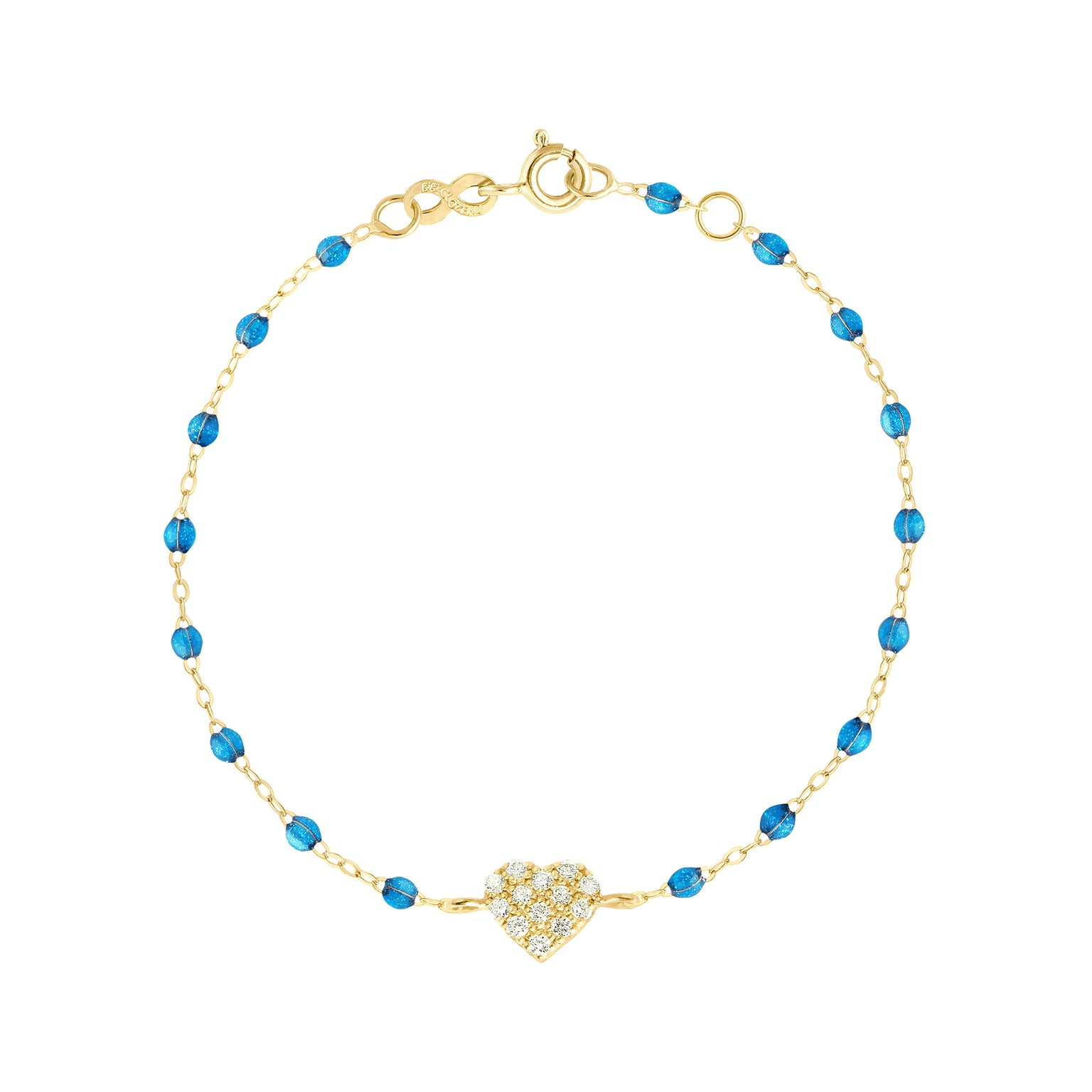 Gigi Clozeau - In Love Diamond Bracelet, Azur, Yellow Gold, 6.7"