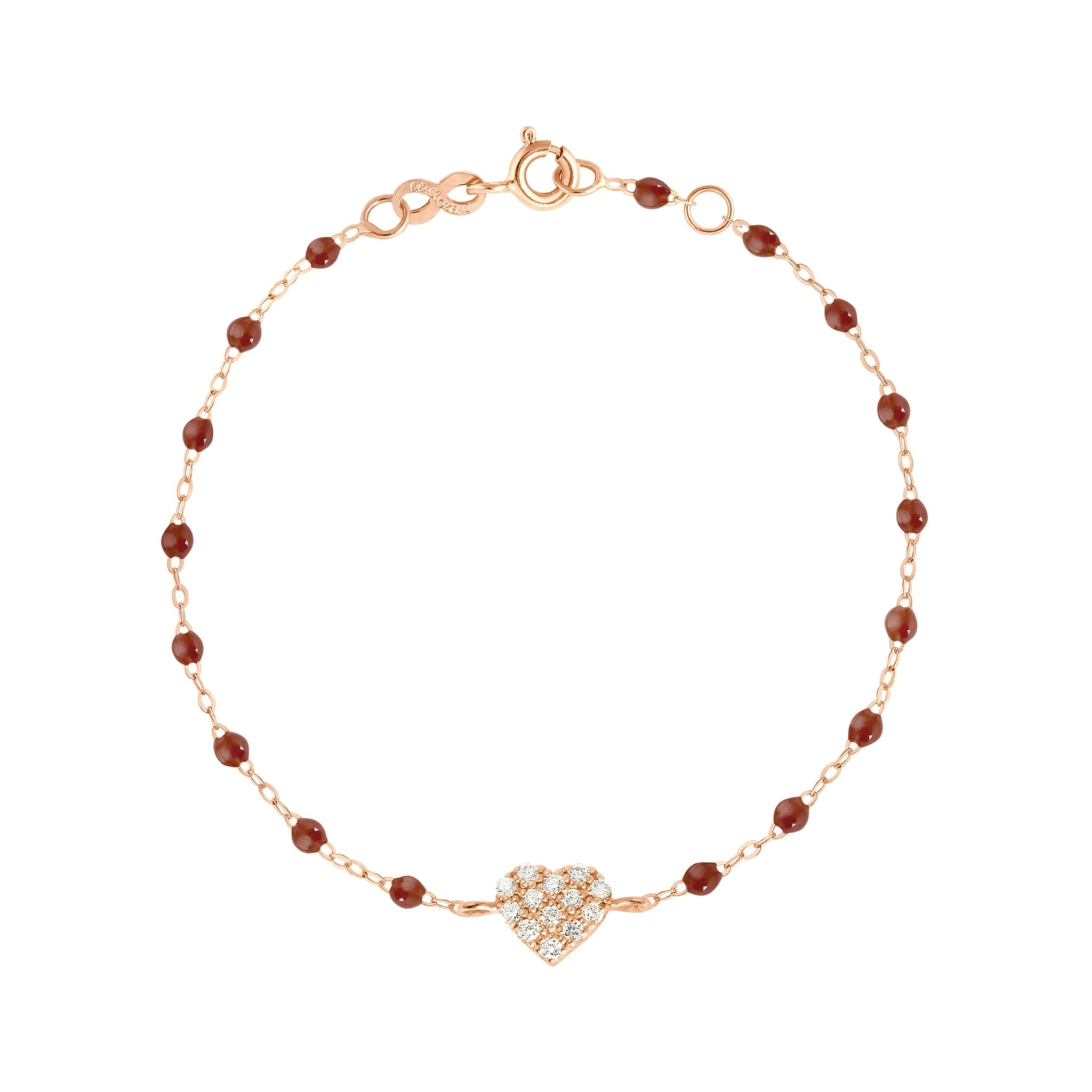 Gigi Clozeau - In Love Diamond Bracelet, Moka, Rose Gold, 6.7"