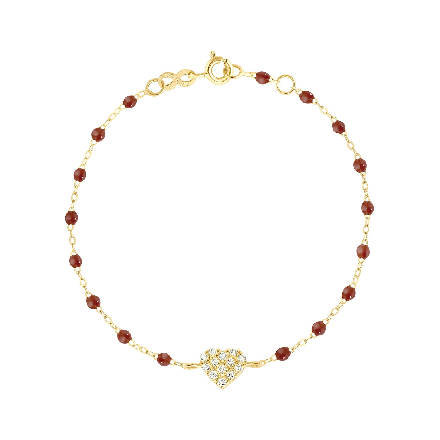 Gigi Clozeau - In Love Diamond Bracelet, Moka, Yellow Gold, 6.7"