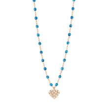 Gigi Clozeau - In Love Diamond Necklace, Azur, Rose Gold, 16.5"