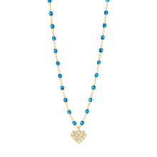 Gigi Clozeau - In Love Diamond Necklace, Azur, Yellow Gold, 16.5"