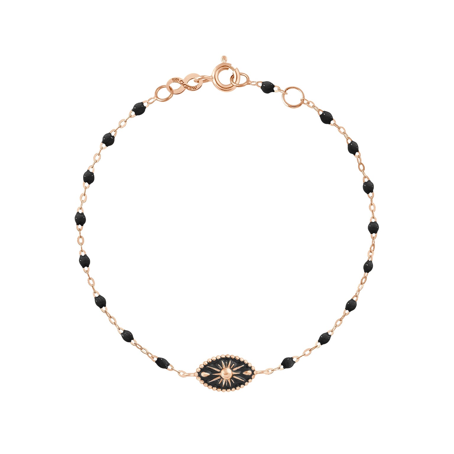 Gigi Clozeau - Karma Black Bracelet, Rose Gold, 6.7"