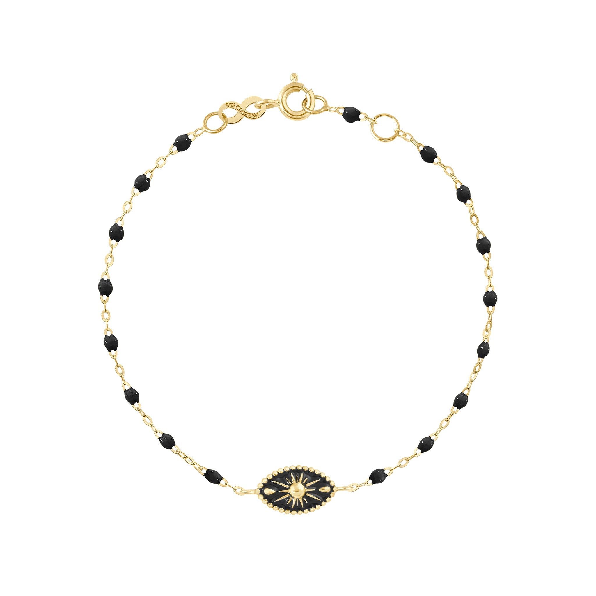 Gigi Clozeau - Karma Black Bracelet, Yellow Gold, 6.7"