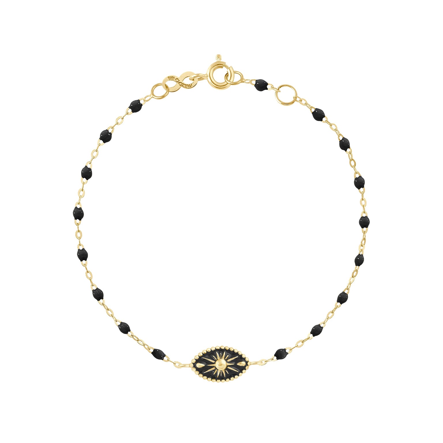 Gigi Clozeau - Karma Black Bracelet, Yellow Gold, 6.7"