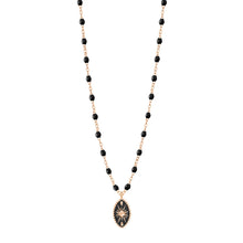 Gigi Clozeau - Karma Black Necklace, Rose Gold, 16.5"