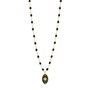 Gigi Clozeau - Karma Black Necklace, Yellow Gold, 16.5"