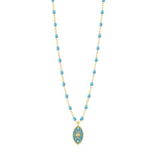 Gigi Clozeau - Karma Turquoise Necklace, Yellow Gold, 16.5"