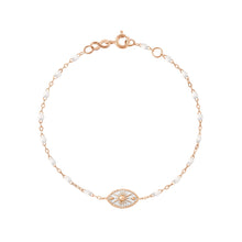 Gigi Clozeau - Karma White Bracelet, Rose Gold, 6.7"