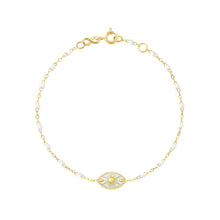 Gigi Clozeau - Karma White Bracelet, Yellow Gold, 6.7"