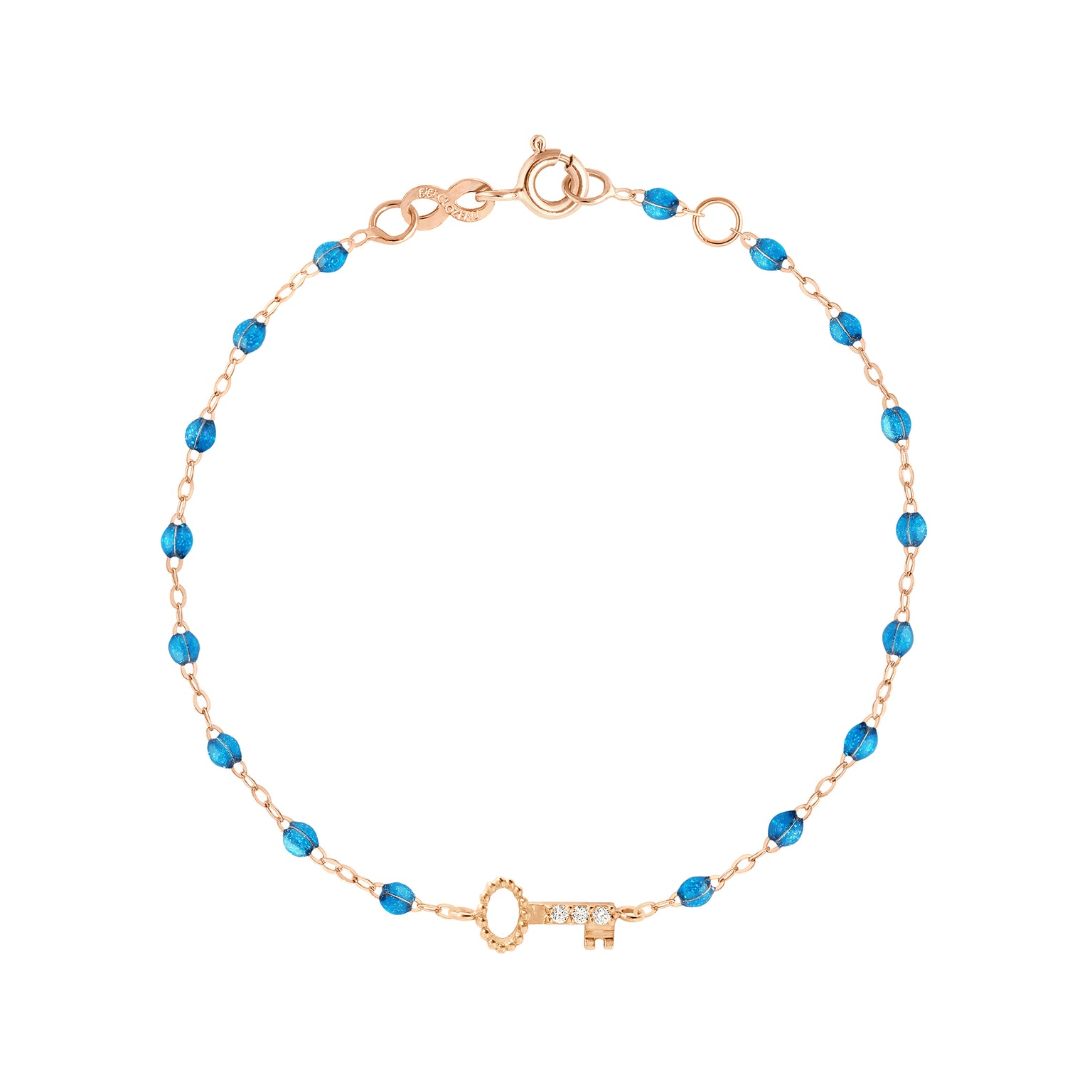 Gigi Clozeau - Key Diamond Azur Bracelet, Rose Gold, 6.7"