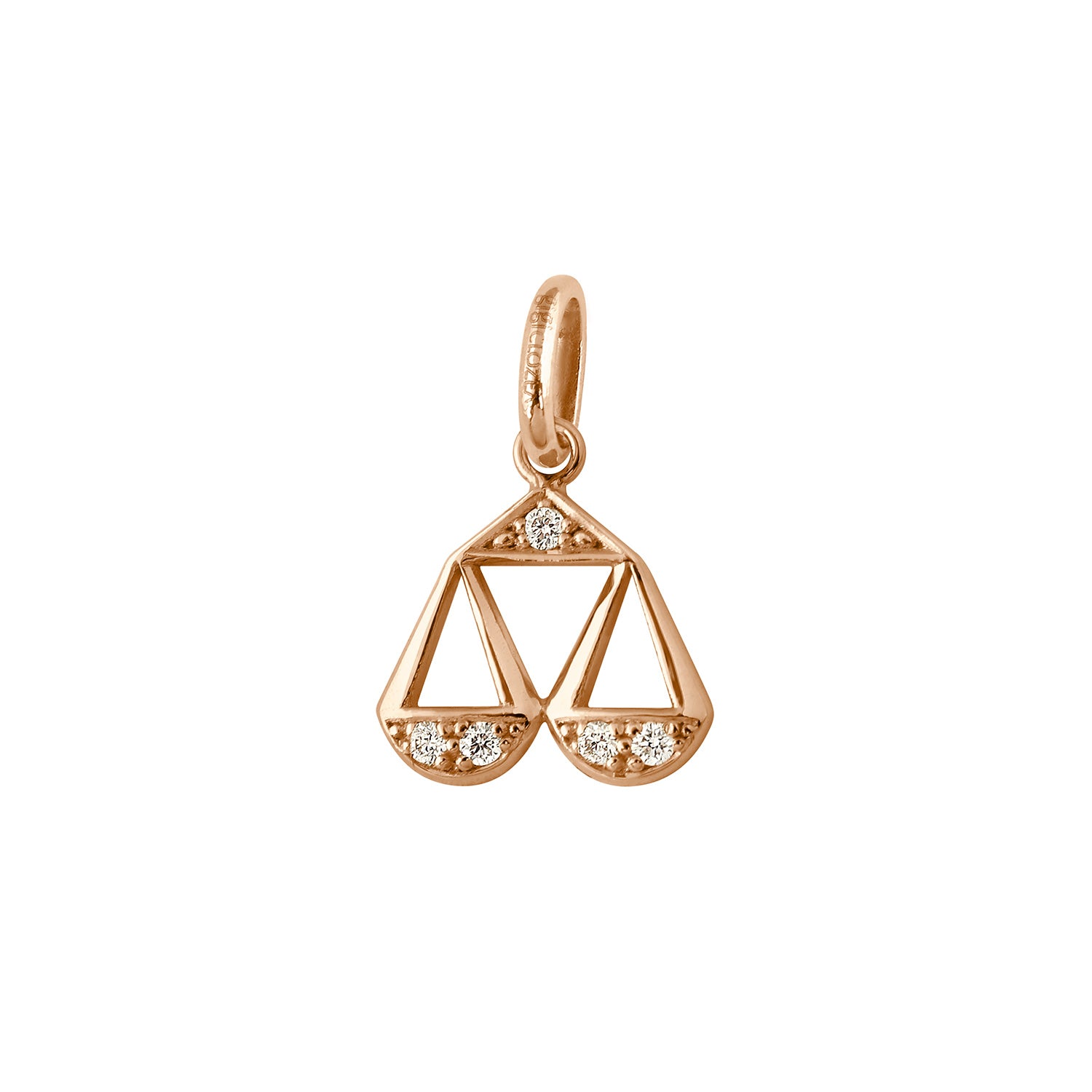 Gigi Clozeau - Libra Diamond Pendant, Rose Gold