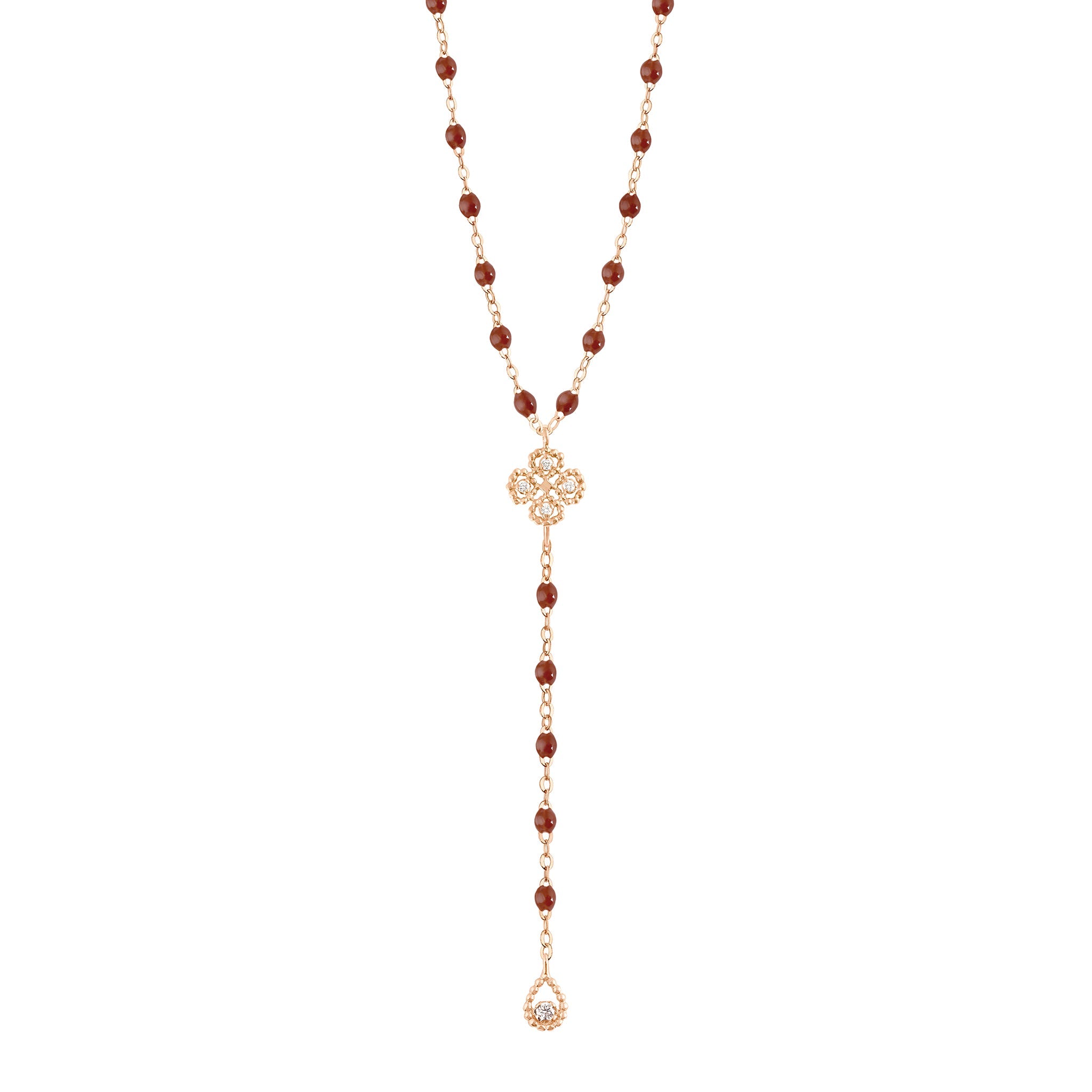 Gigi Clozeau - Lucky Classic Gigi Moka Diamond Lariat, Yellow Gold, 17.7"