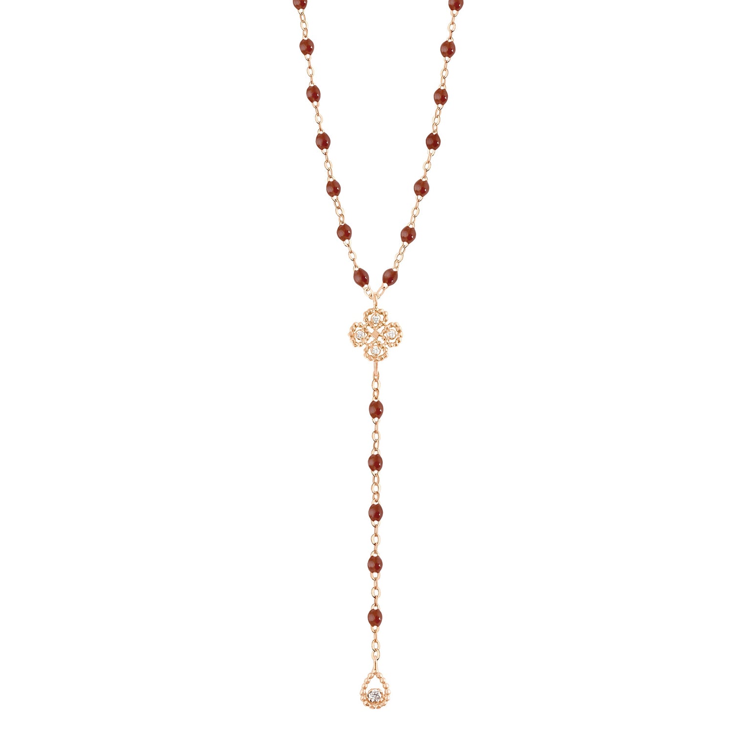 Gigi Clozeau - Lucky Classic Gigi Moka Diamond Lariat, Yellow Gold, 17.7"