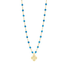 Gigi Clozeau - Lucky Clover Classic Gigi Azur Diamond Necklace, Yellow Gold, 16.5"