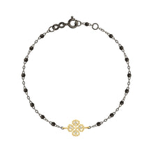 Gigi Clozeau - Lucky Clover Classic Gigi Black Diamond Bracelet, Black and Yellow Gold, 6.7"