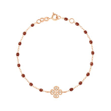 Gigi Clozeau - Lucky Clover Classic Gigi Moka Diamond Bracelet, Rose Gold, 6.7"