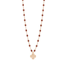 Gigi Clozeau - Lucky Clover Classic Gigi Moka Diamond Necklace, Rose Gold, 16.5"
