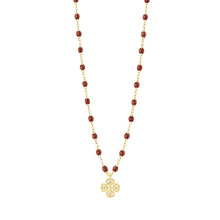 Gigi Clozeau - Lucky Clover Classic Gigi Moka Diamond Necklace, Yellow Gold, 16.5"