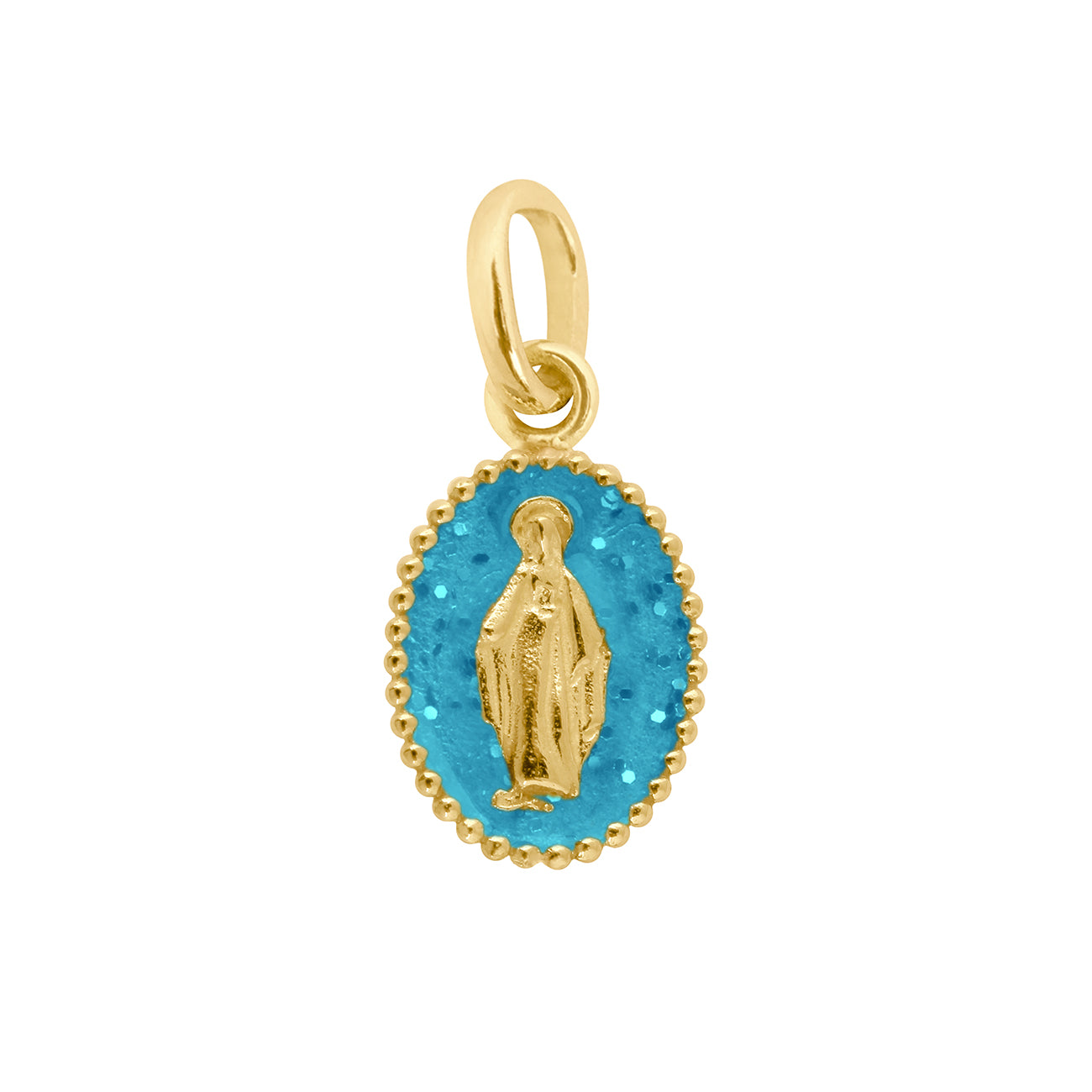 Gigi Clozeau - Madone Azur Resin Pendant, Yellow Gold