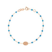 Gigi Clozeau - Madone Charm Classic Gigi Azur Bracelet, Rose Gold, 6.7"