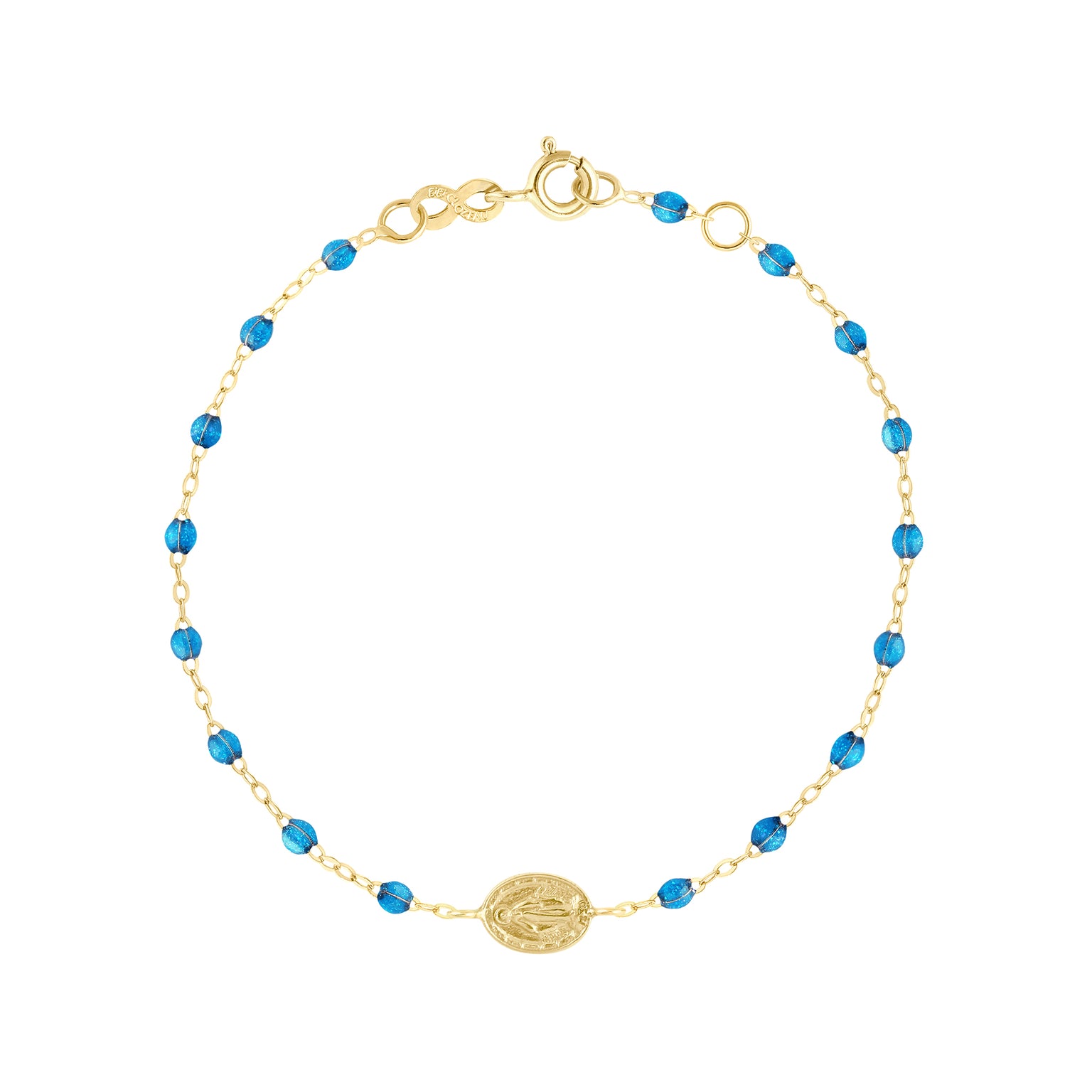 Gigi Clozeau - Madone Charm Classic Gigi Azur Bracelet, Yellow Gold, 6.7"