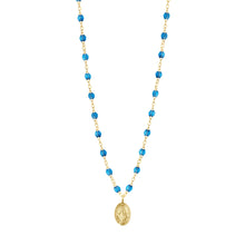 Gigi Clozeau - Madone Charm Classic Gigi Azur Necklace, Yellow Gold, 16.5"