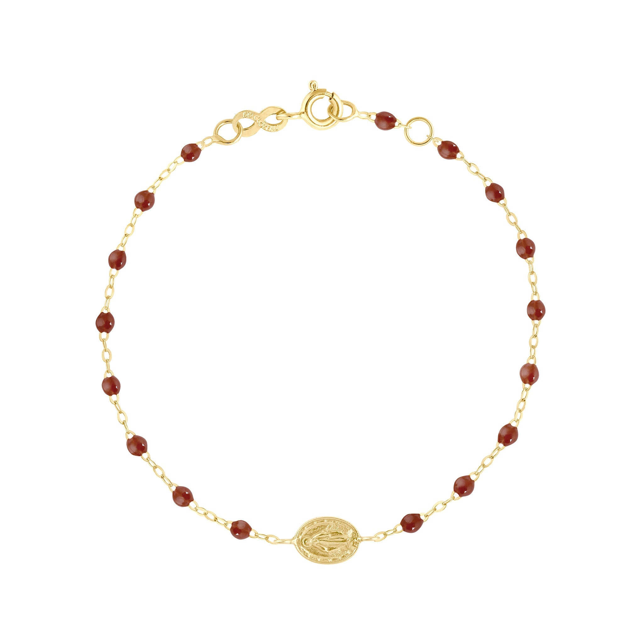 Gigi Clozeau - Madone Charm Classic Gigi Moka Bracelet, Yellow Gold, 6.7"