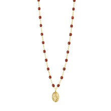 Gigi Clozeau - Madone Charm Classic Gigi Moka Necklace, Yellow Gold, 16.5"