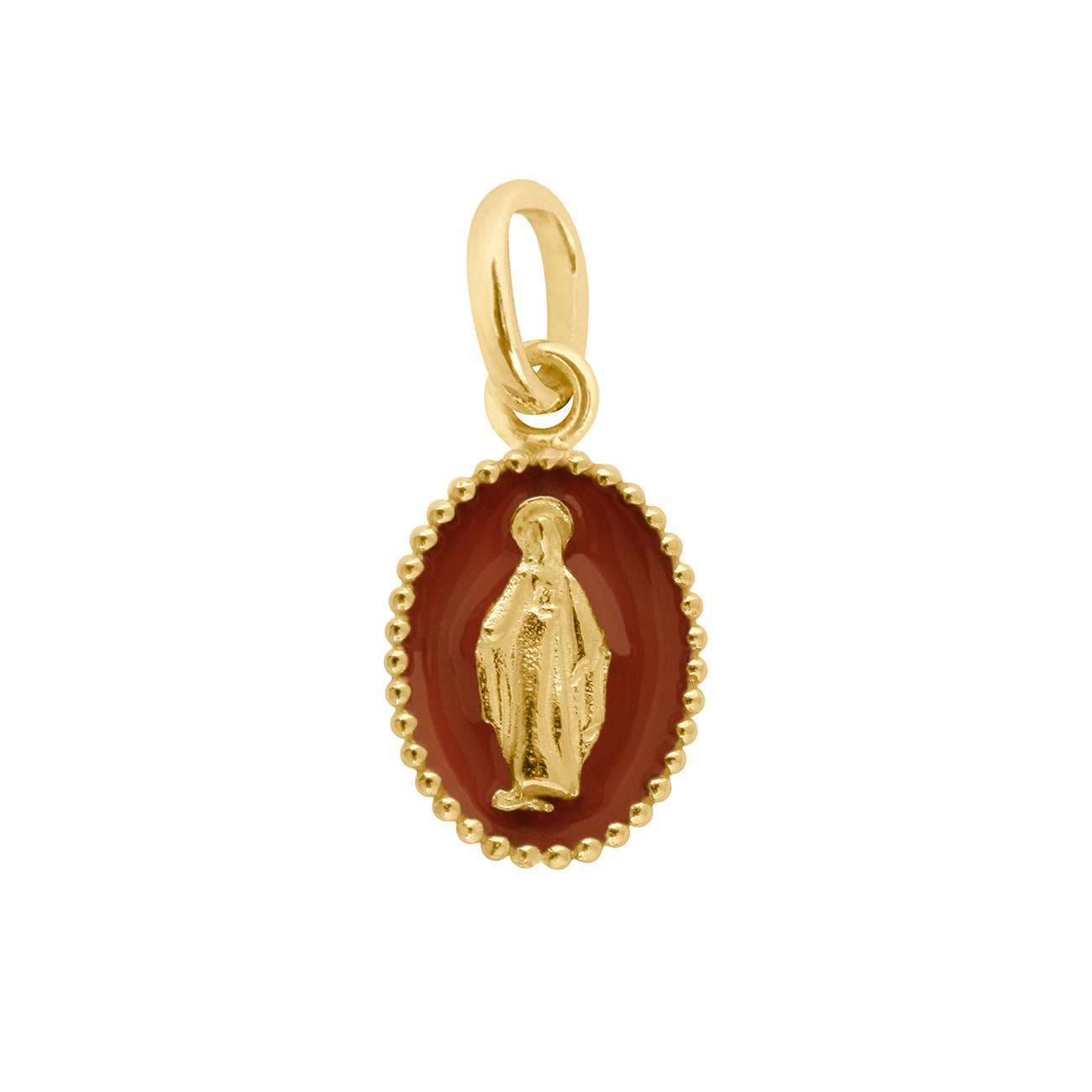 Gigi Clozeau - Madone Moka Resin Pendant, Yellow Gold