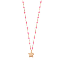 Gigi Clozeau - Mini Gigi Star Pink necklace, Rose Gold, 15.7"