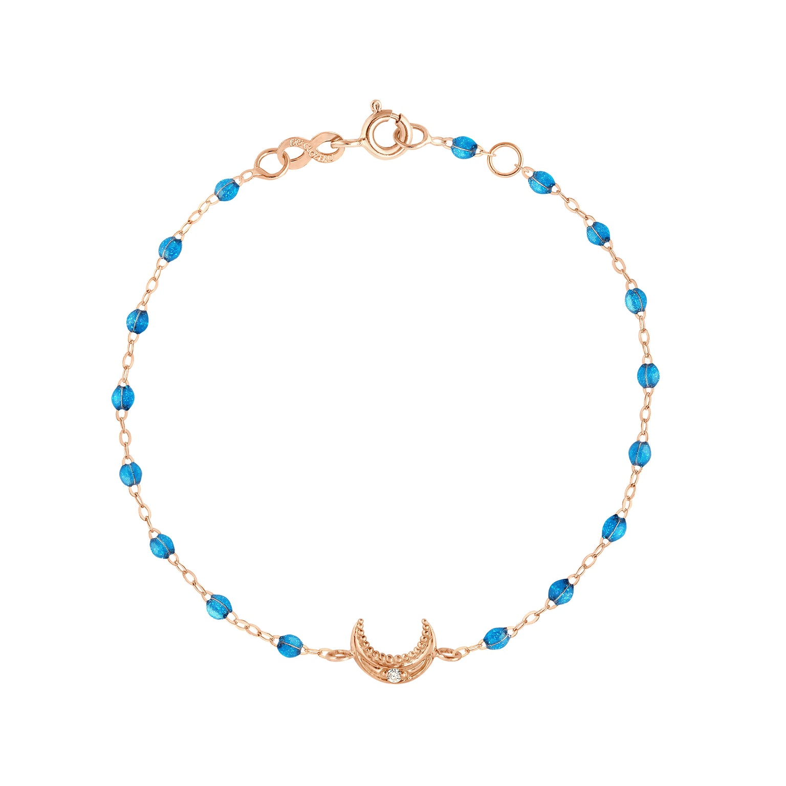 Gigi Clozeau - Moon Azur Diamond Bracelet, Rose Gold, 6.7"