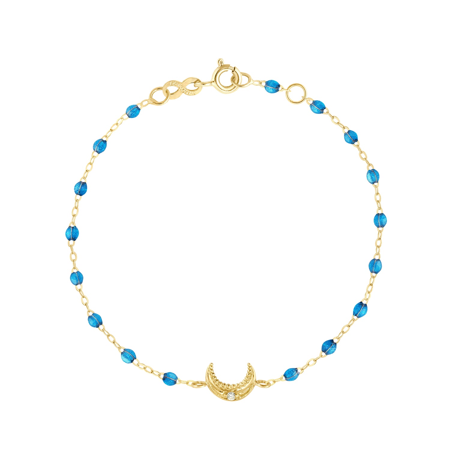 Gigi Clozeau - Moon Azur Diamond Bracelet, Yellow Gold, 6.7"