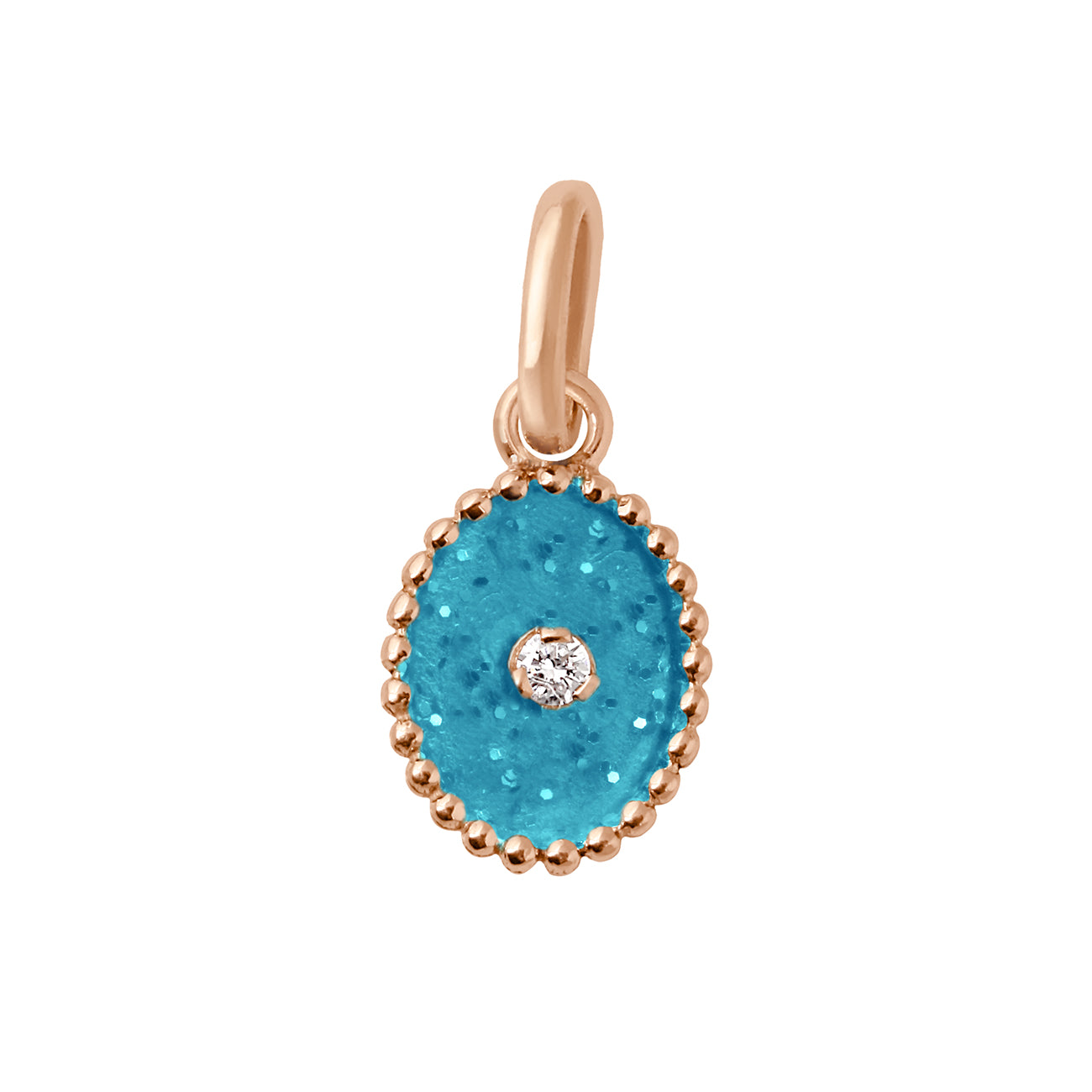 Gigi Clozeau - North Star Azur Resin Pendant, Rose Gold