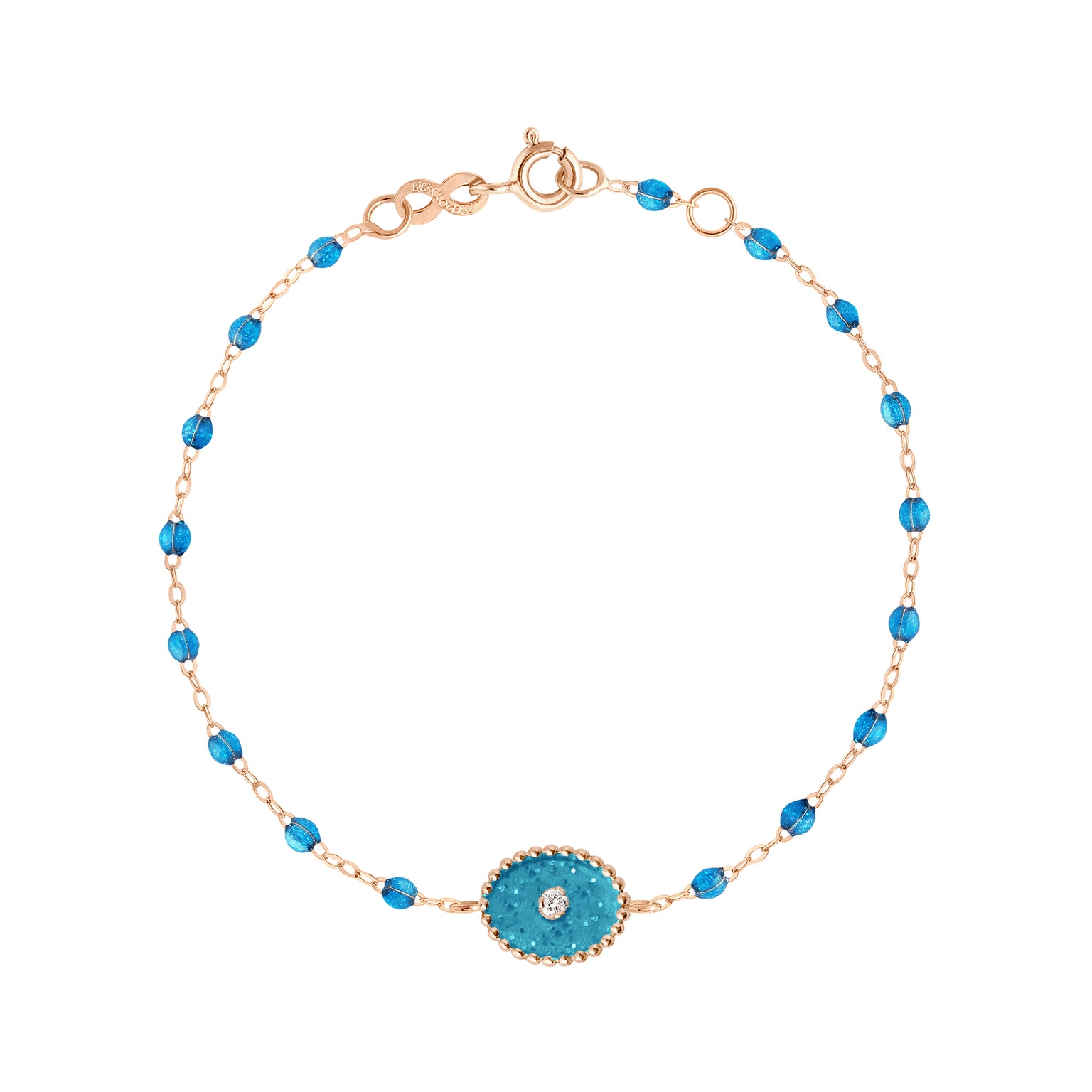 Gigi Clozeau - North Star Classic Gigi Azur Diamond Bracelet, Rose Gold, 6.7"