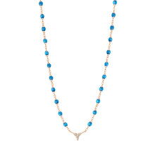 Gigi Clozeau - Petite Kosmos Azur Necklace, Rose Gold, 16.5"