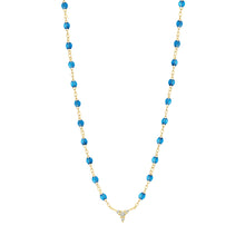 Gigi Clozeau - Petite Kosmos Azur Necklace, Yellow Gold, 16.5"
